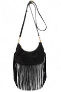 Boho Fringe Crossbody Bag – Faux Suede Festival Handbag
