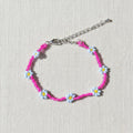 Daisy Seed Bead Flower Boho Bracelet - Guatemala